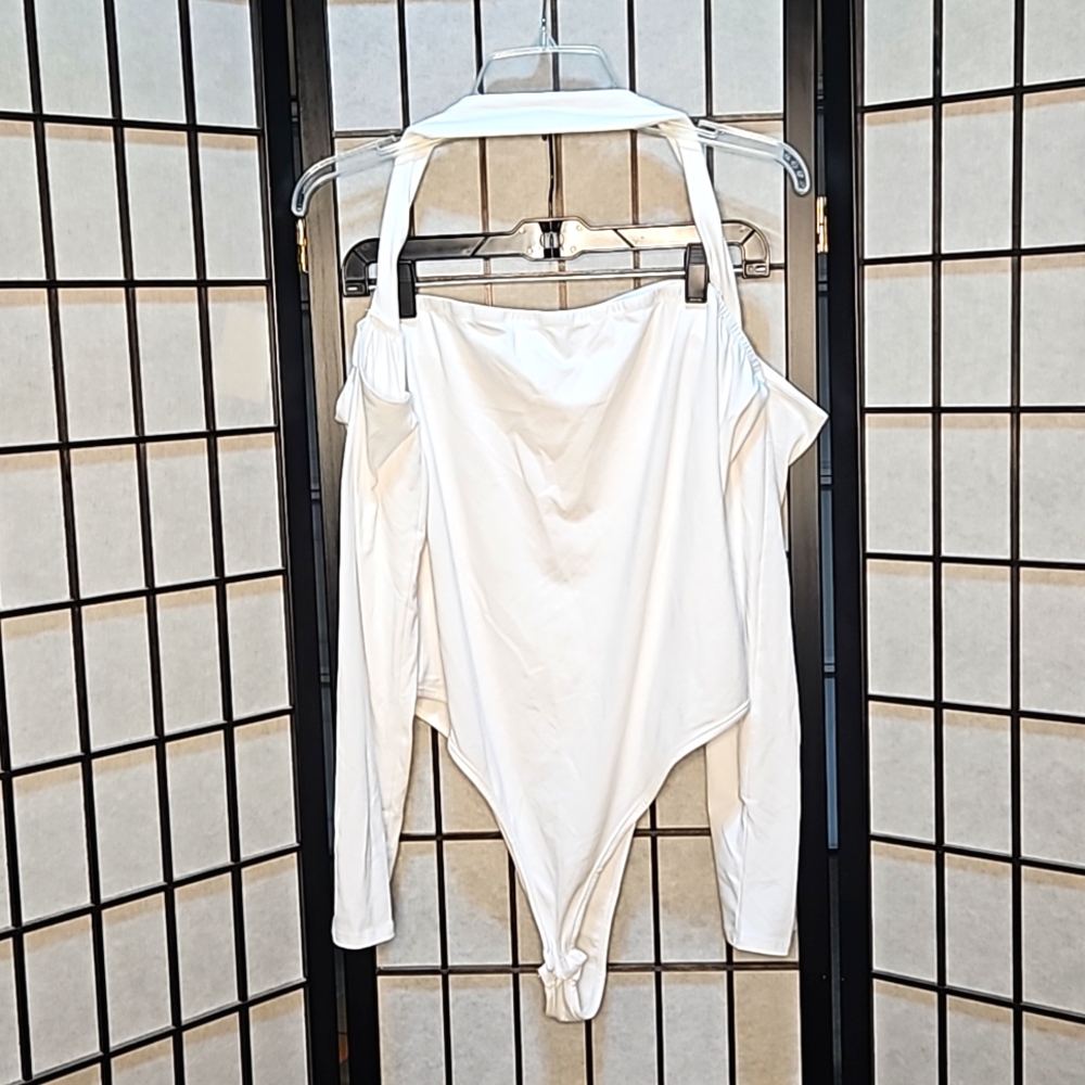 White Long Sleeve Bodysuit